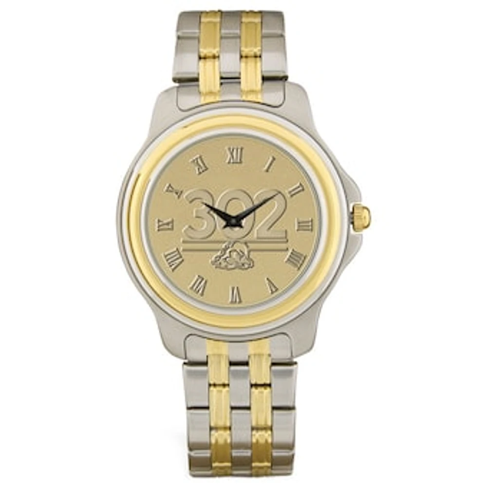 Men's Delaware Fightin' Blue Hens Gold Medallion Two-Tone Wristwatch