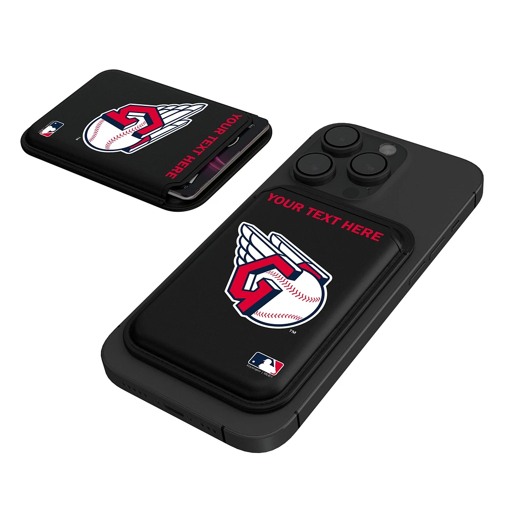 Keyscaper Cleveland Guardians Personalized Insignia Magnetic Credit Card Wallet