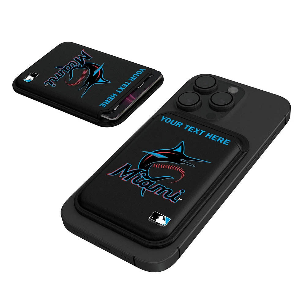 Keyscaper Miami Marlins Personalized Insignia Magnetic Credit Card Wallet