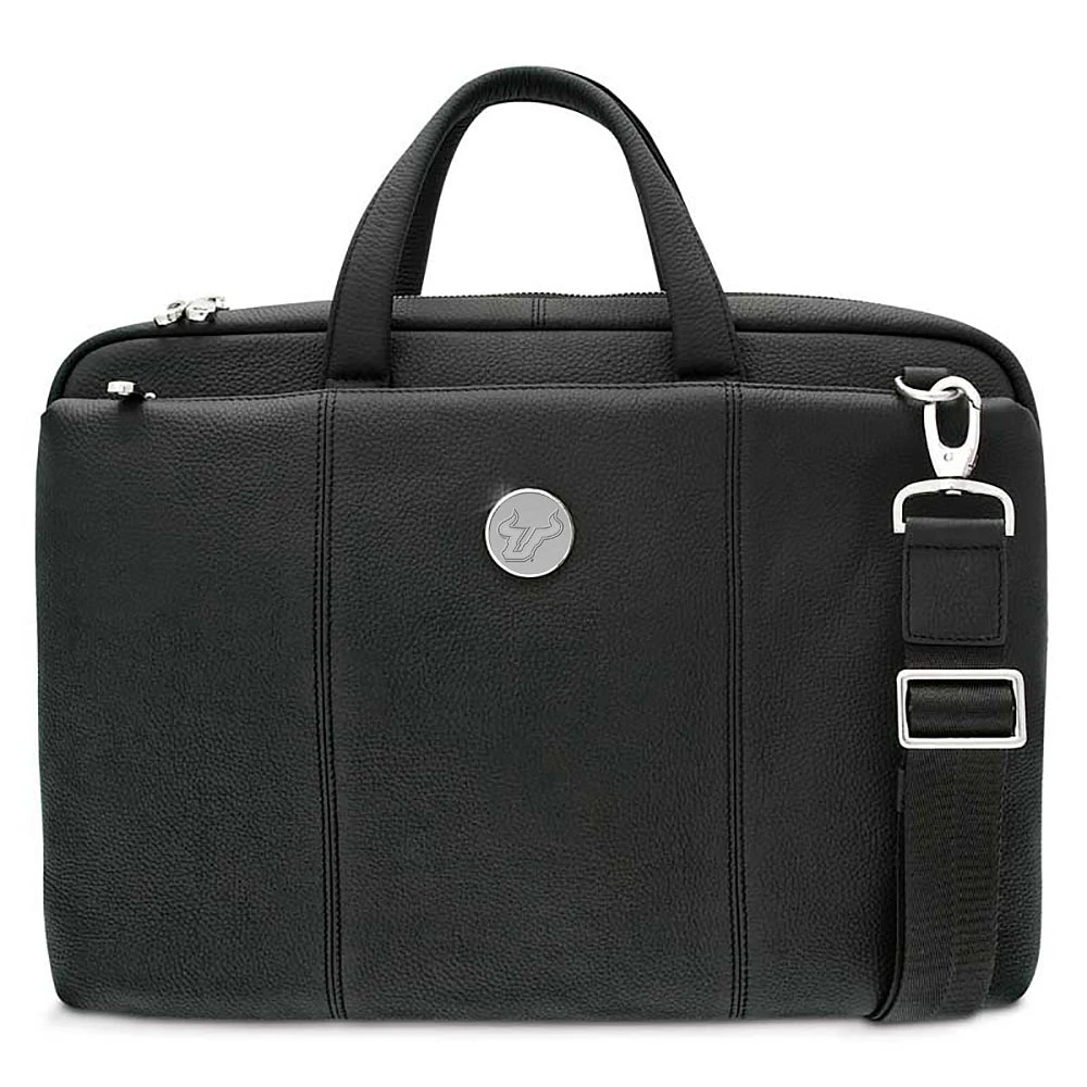 Silver South Florida Bulls Leather Briefcase
