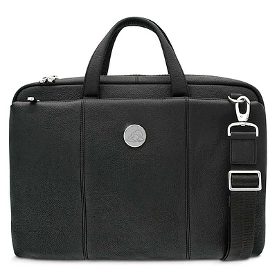 Silver Delaware Fightin' Blue Hens Leather Briefcase