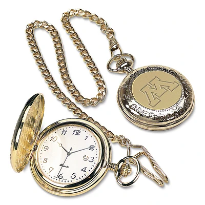 Gold Minnesota Golden Gophers Pocket Watch
