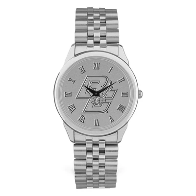 Men's Silver Boston College Eagles Medallion Rolled Link Bracelet Wristwatch