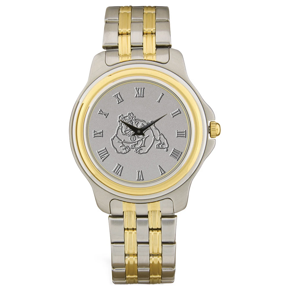Fresno State Bulldogs Silver Two-Tone Wristwatch