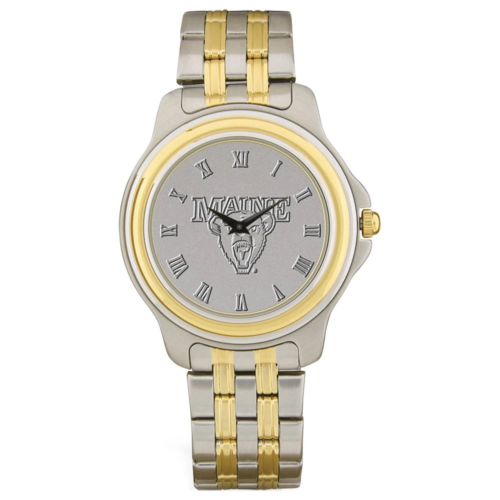 Maine Black Bears Silver Two-Tone Wristwatch