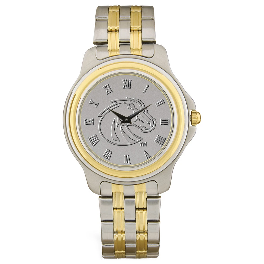 Boise State Broncos Silver Two-Tone Wristwatch