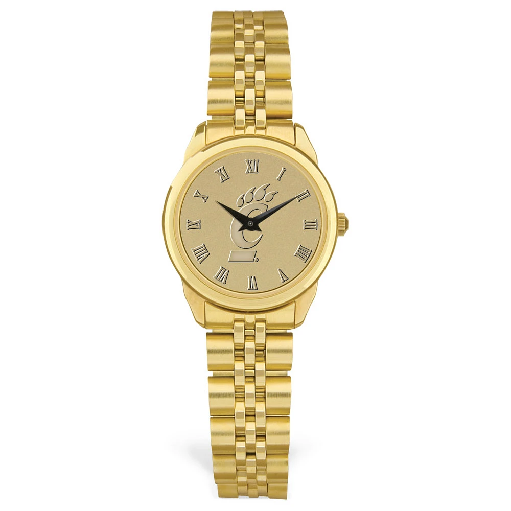 Women's Jardine Cincinnati Bearcats Gold Medallion Rolled Link Bracelet Wristwatch