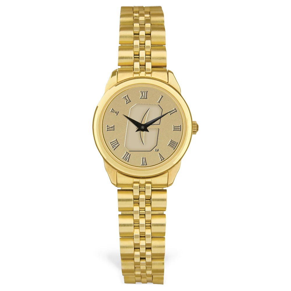 Women's Jardine Charlotte 49ers Gold Medallion Rolled Link Bracelet Wristwatch
