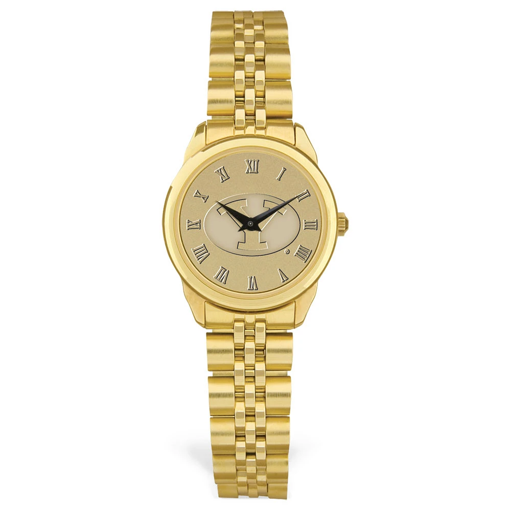 Women's Jardine BYU Cougars Gold Medallion Rolled Link Bracelet Wristwatch