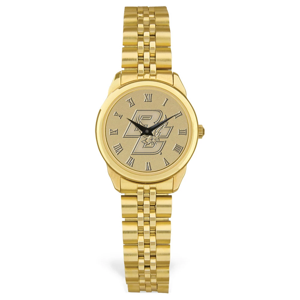 Women's Jardine Boston College Eagles Gold Medallion Rolled Link Bracelet Wristwatch
