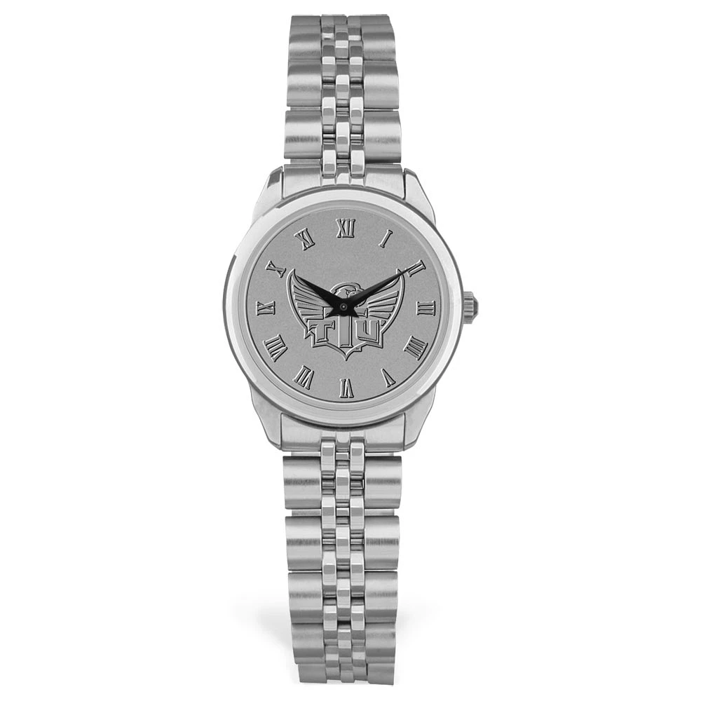 Women's Tennessee Tech Golden Eagles Silver Medallion Rolled Link Bracelet Wristwatch