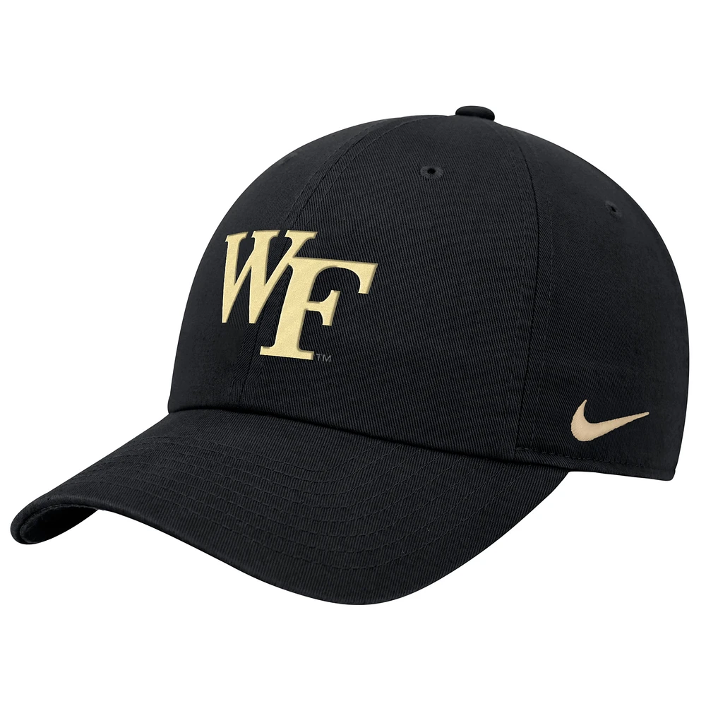 Men's Nike Black Wake Forest Demon Deacons Club Adjustable Hat