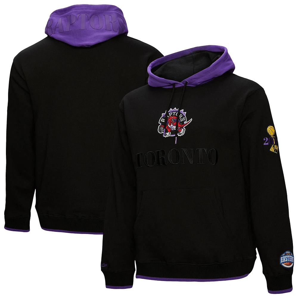 Men's Mitchell & Ness Black Toronto Raptors Hardwood Classics Team OG 3.0 Pullover Hoodie