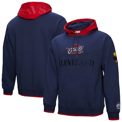 Men's Mitchell & Ness Navy Cleveland Cavaliers Hardwood Classics Team OG 3.0 Pullover Hoodie