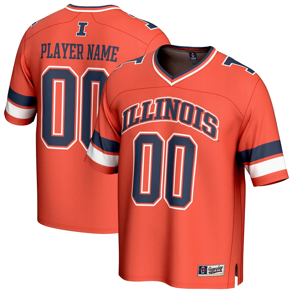 Unisex GameDay Greats Orange Illinois Fighting Illini NIL Pick-A-Player Football Fashion Jersey