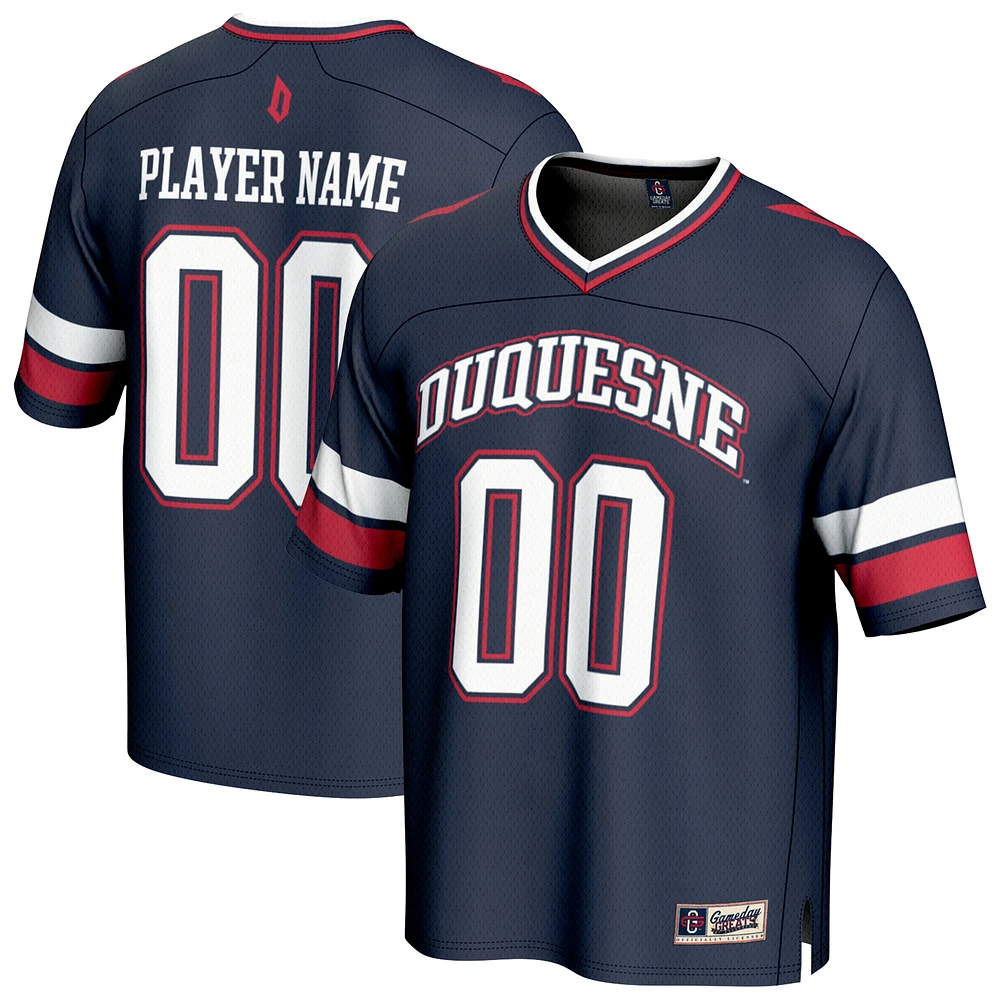 Unisex GameDay Greats Navy Duquesne Dukes NIL Pick-A-Player Football Fashion Jersey