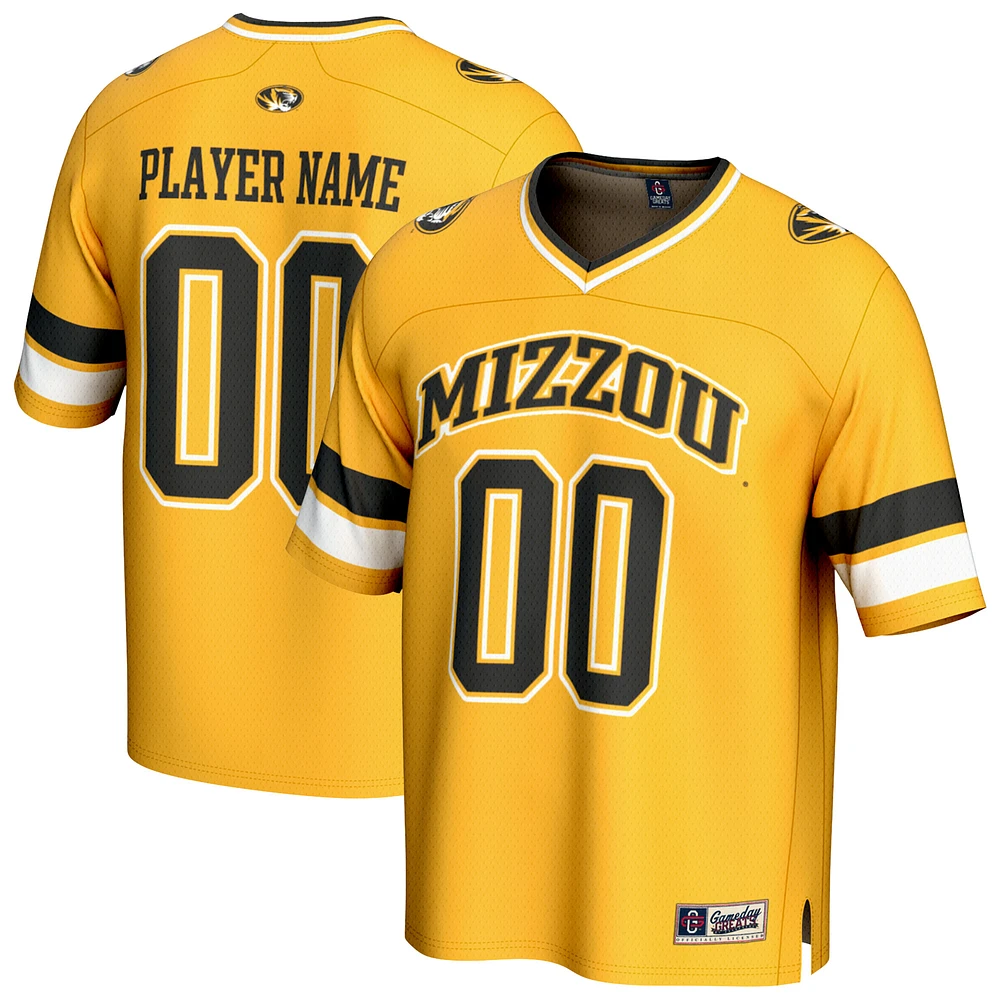 Youth GameDay Greats Gold Missouri Tigers NIL Pick-A-Player Football Fashion Jersey