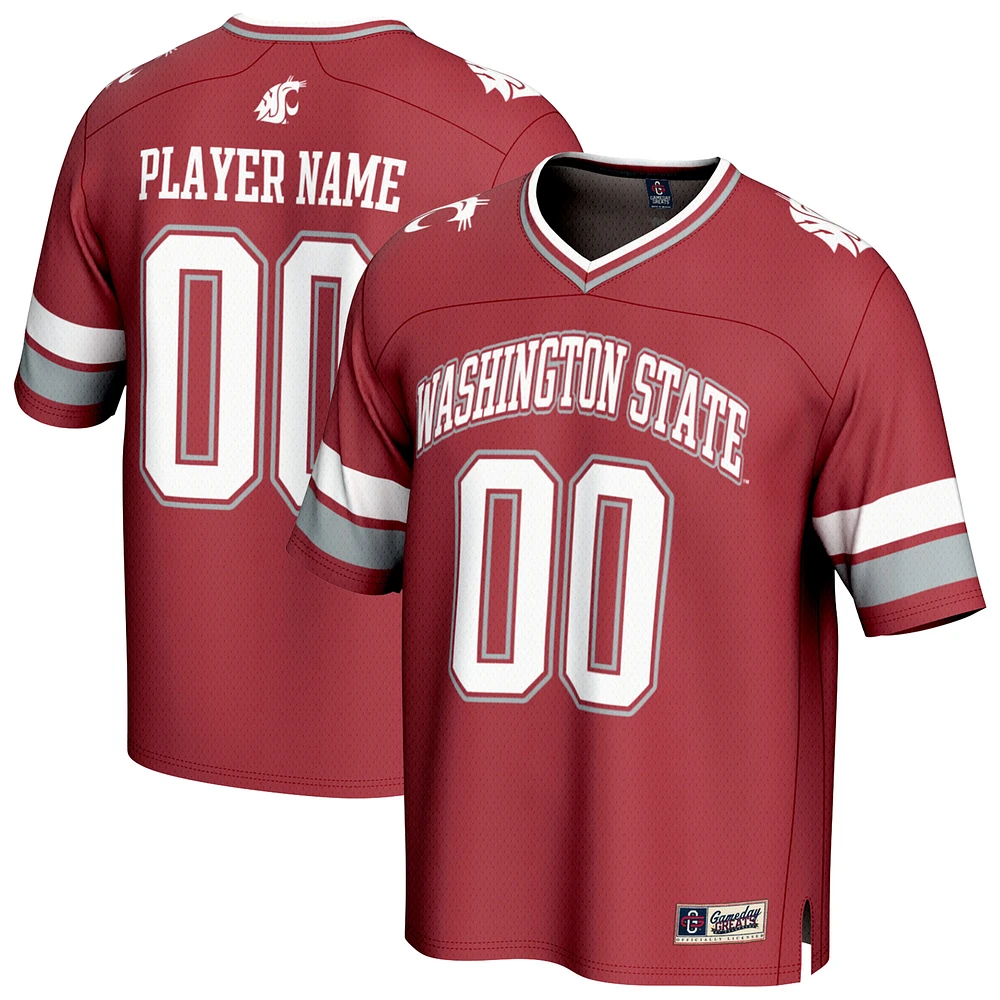Youth GameDay Greats Crimson Washington State Cougars NIL Pick-A-Player Football Fashion Jersey