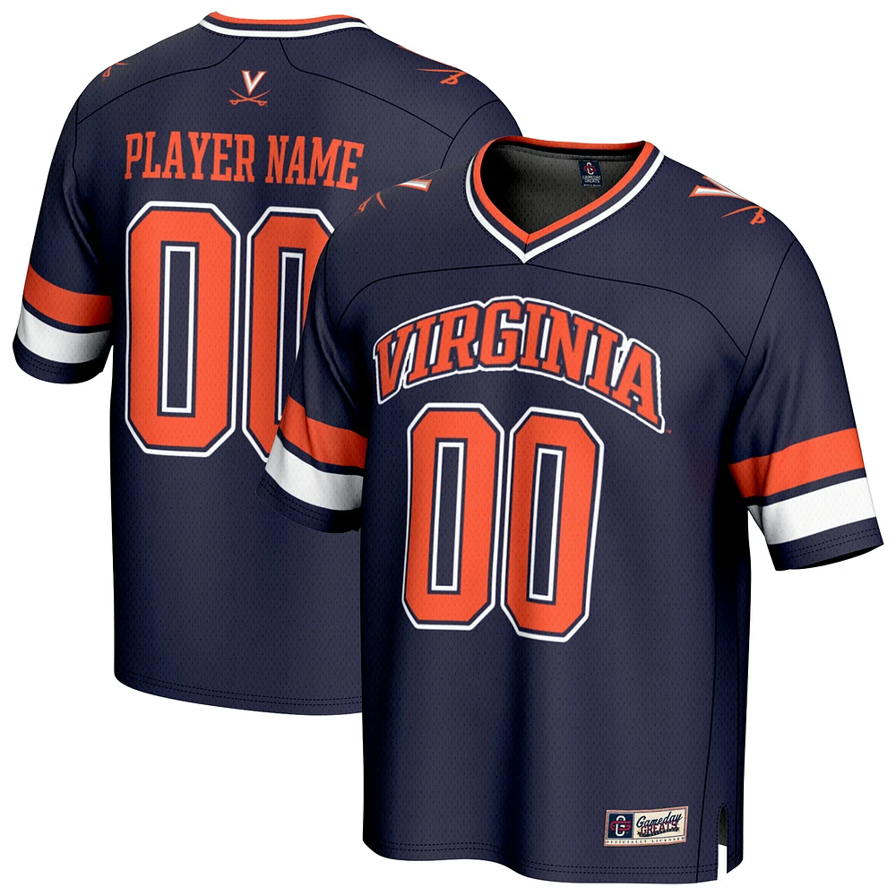Youth GameDay Greats Navy Virginia Cavaliers NIL Pick-A-Player Football Fashion Jersey