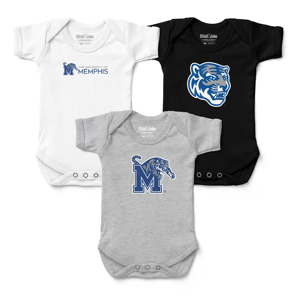 Newborn & Infant Chad Jake Memphis Tigers 3-Pack Bodysuit Set