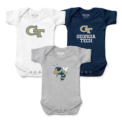 Newborn & Infant Chad Jake Georgia Tech Yellow Jackets 3-Pack Bodysuit Set
