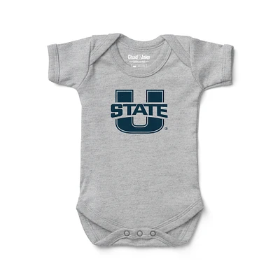 Newborn & Infant Chad Jake Heather Gray Utah State Aggies Bodysuit