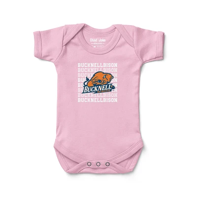 Newborn & Infant Chad Jake Light Pink Bucknell Bison Retro Bodysuit