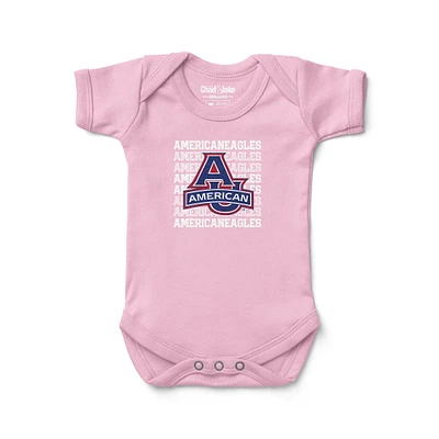 Newborn & Infant Chad Jake Light Pink American University Eagles Retro Bodysuit