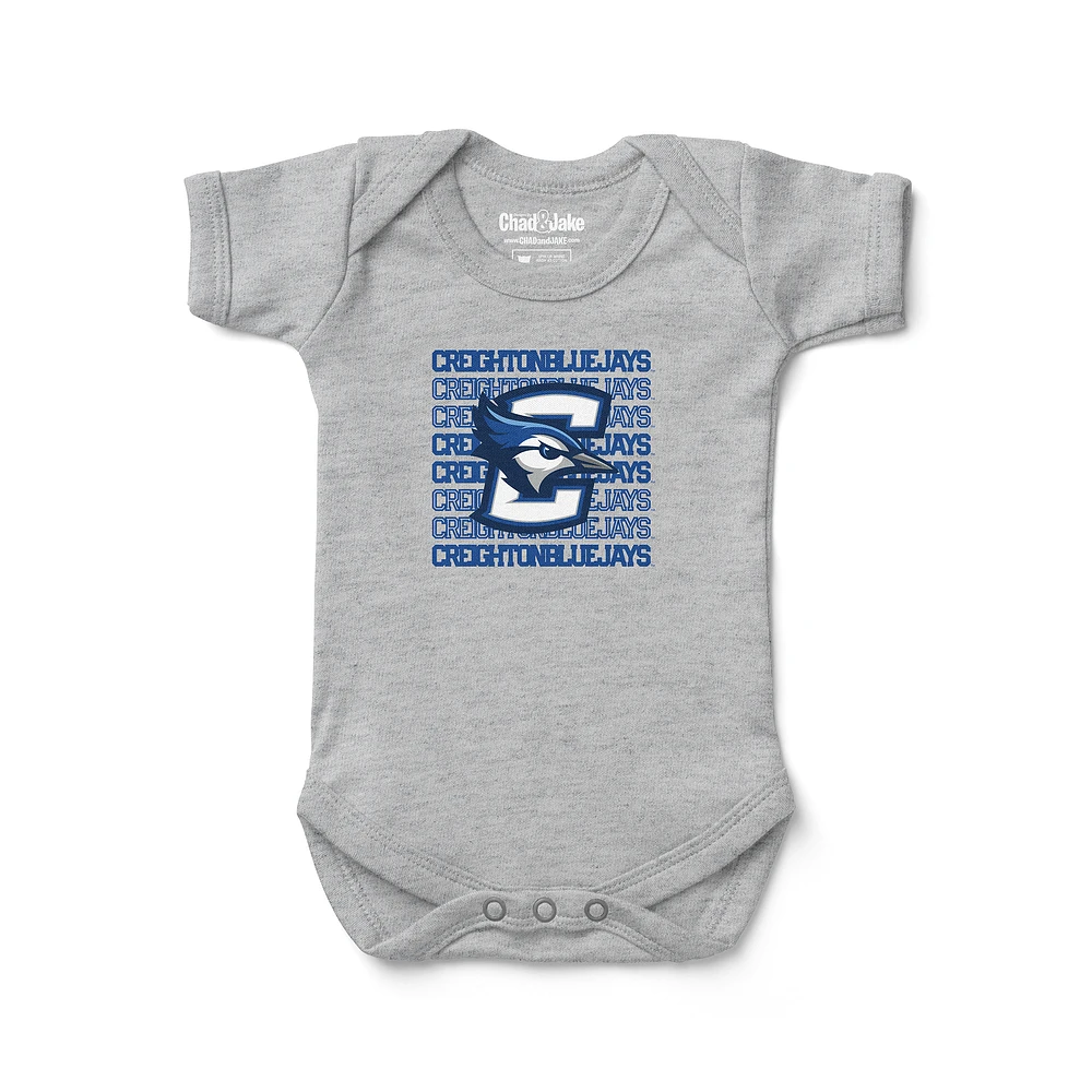 Newborn & Infant Chad Jake Heather Gray Creighton Bluejays Retro Bodysuit