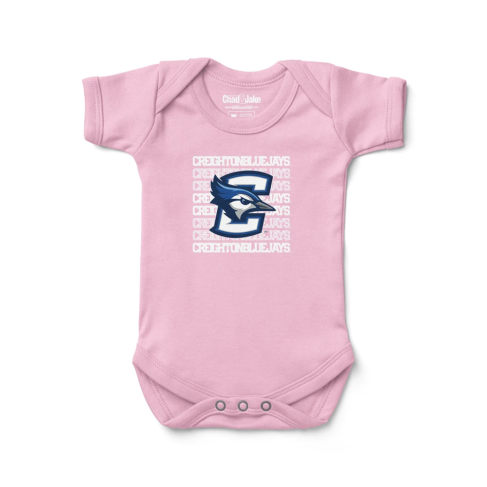 Newborn & Infant Chad Jake Light Pink Creighton Bluejays Retro Bodysuit