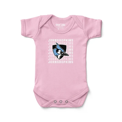 Newborn & Infant Chad Jake Light Pink Johns Hopkins Blue Jays Retro Bodysuit