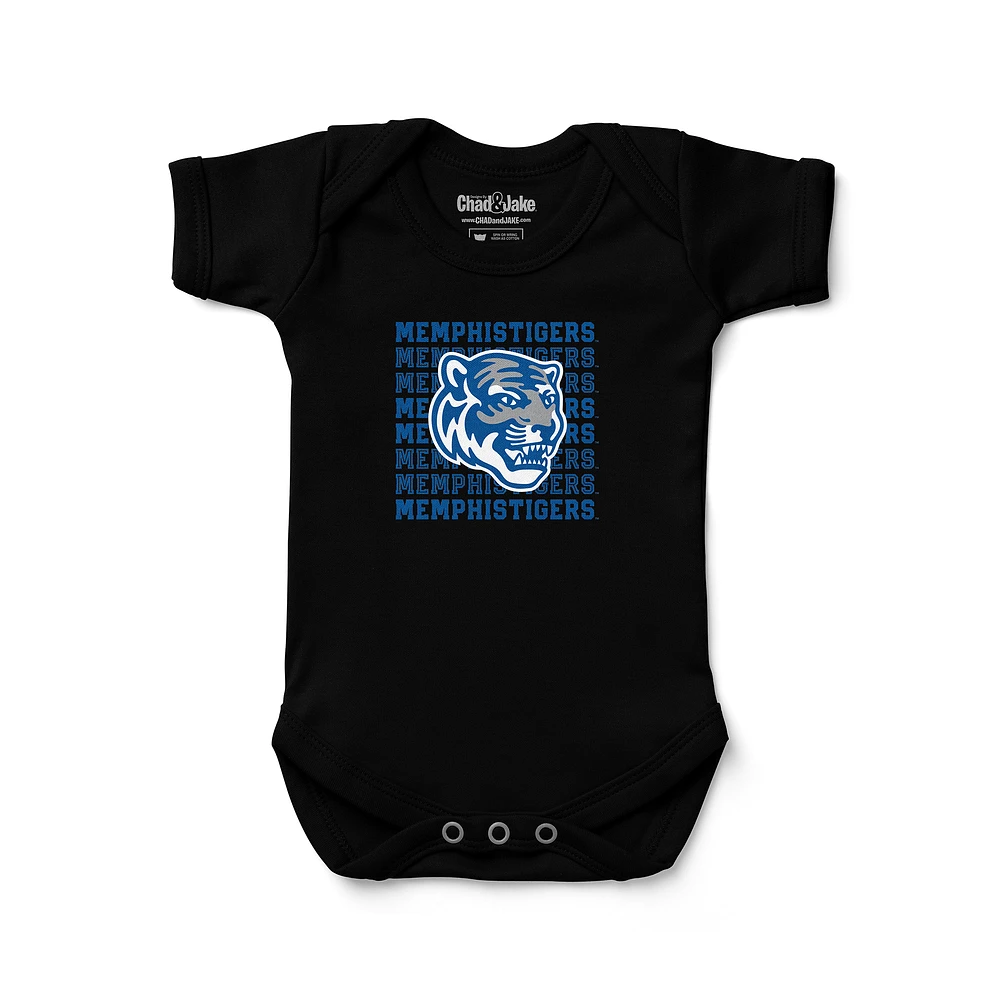 Newborn & Infant Chad Jake Black Memphis Tigers Retro Bodysuit