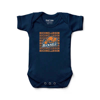 Newborn & Infant Chad Jake Navy Bucknell Bison Retro Bodysuit