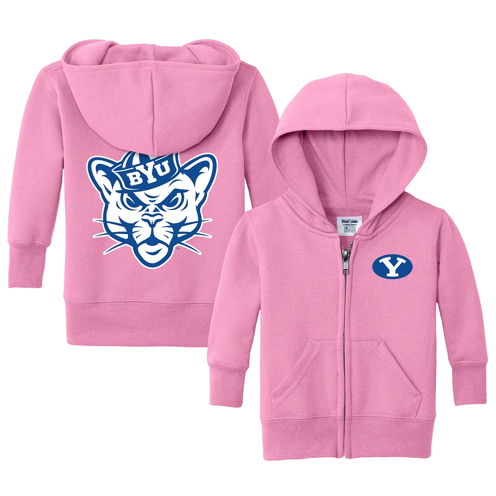 Toddler Chad & Jake Pink BYU Cougars Logo Full-Zip Hoodie Jacket