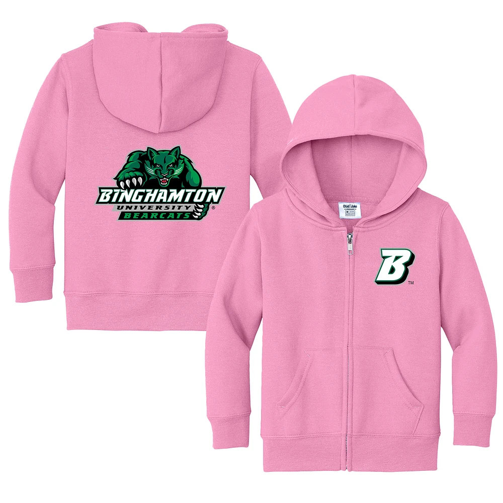 Toddler Chad & Jake Pink Binghamton Bearcats Logo Full-Zip Hoodie Jacket