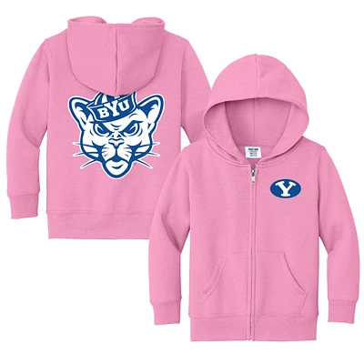 Toddler Chad & Jake Pink BYU Cougars Logo Full-Zip Hoodie Jacket