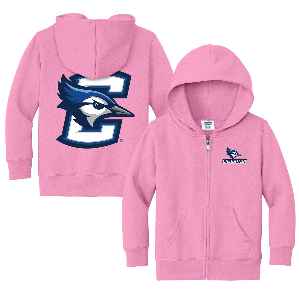 Toddler Chad & Jake Pink Creighton Bluejays Logo Full-Zip Hoodie Jacket