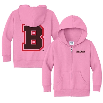 Toddler Chad & Jake Pink Brown Bears Logo Full-Zip Hoodie Jacket