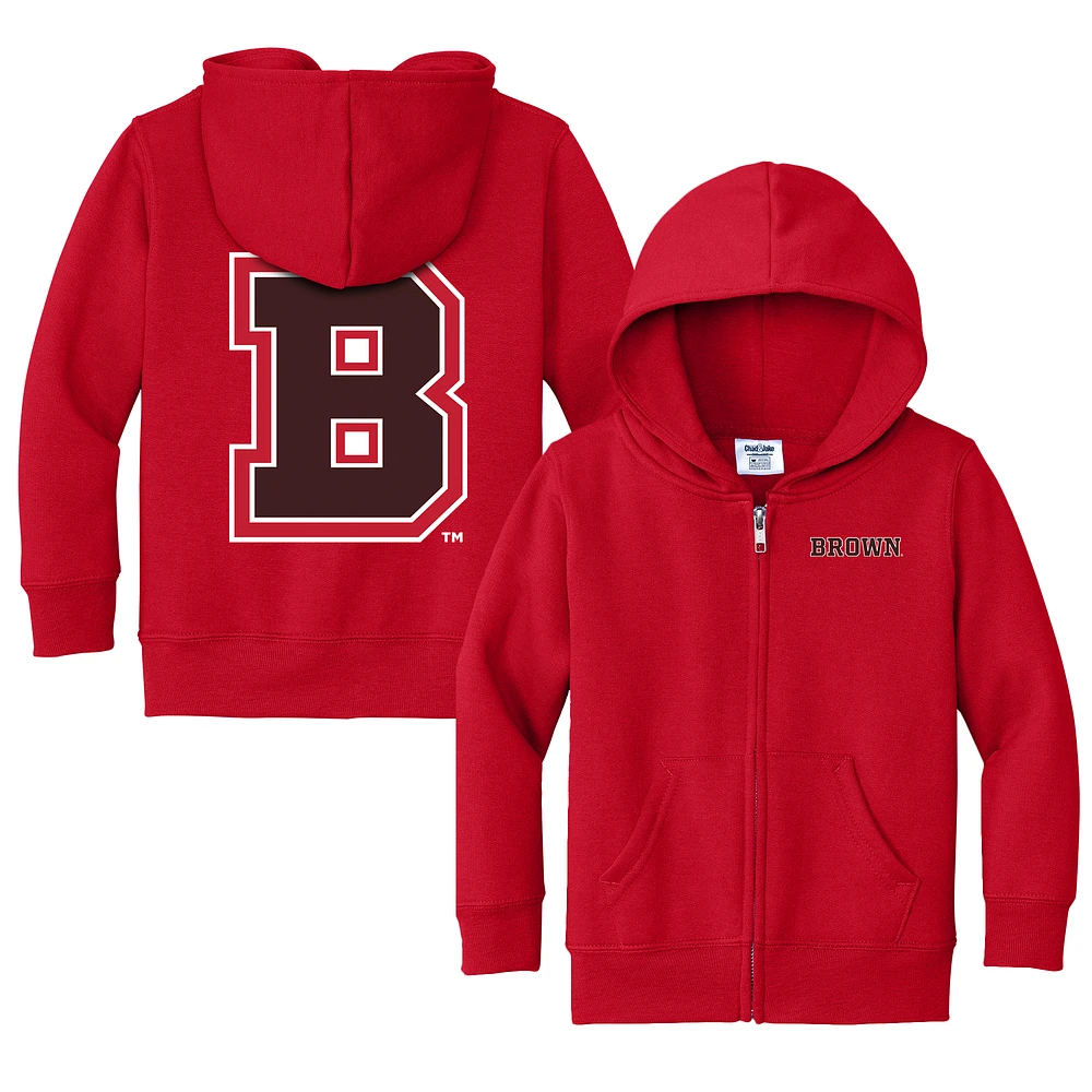 Toddler Chad & Jake Cardinal Brown Bears Logo Full-Zip Hoodie Jacket