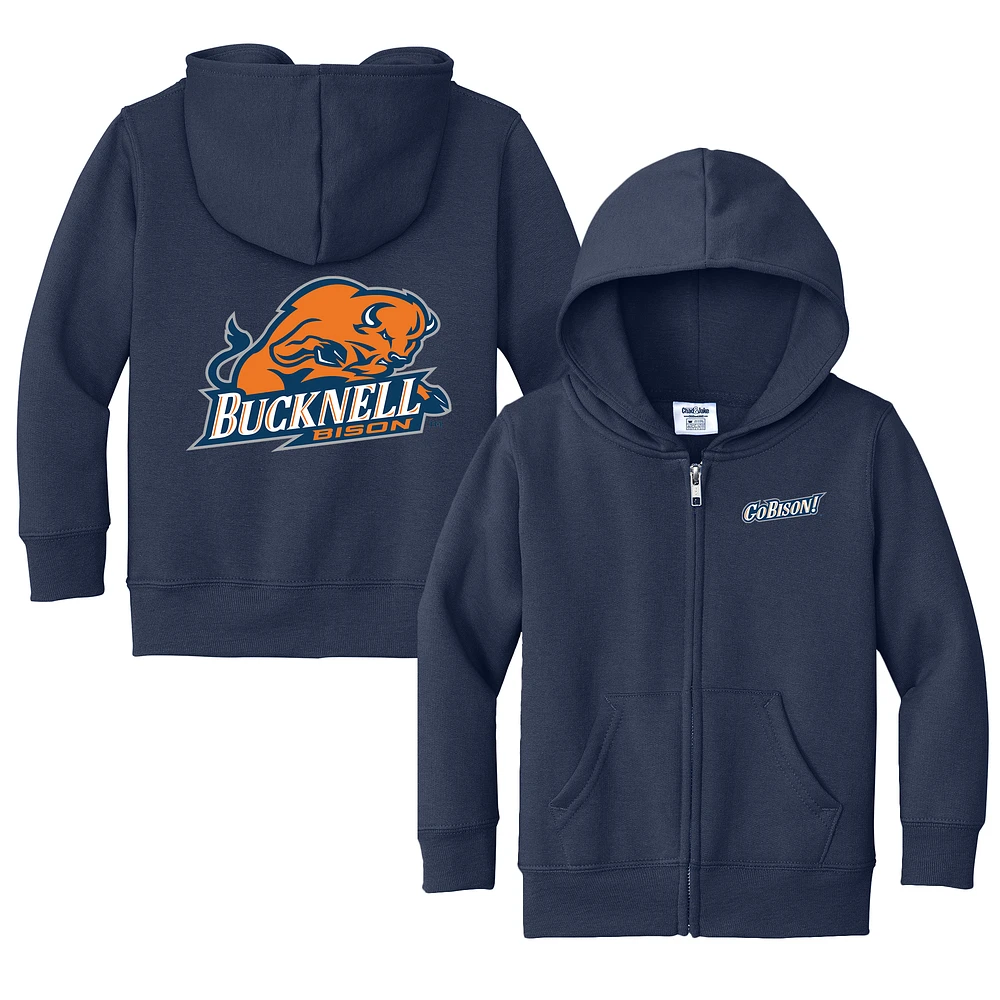 Toddler Chad & Jake Navy Bucknell Bison Logo Full-Zip Hoodie Jacket