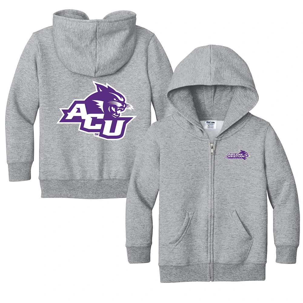 Toddler Chad & Jake Heather Gray Abilene Christian University Wildcats Logo Full-Zip Hoodie Jacket