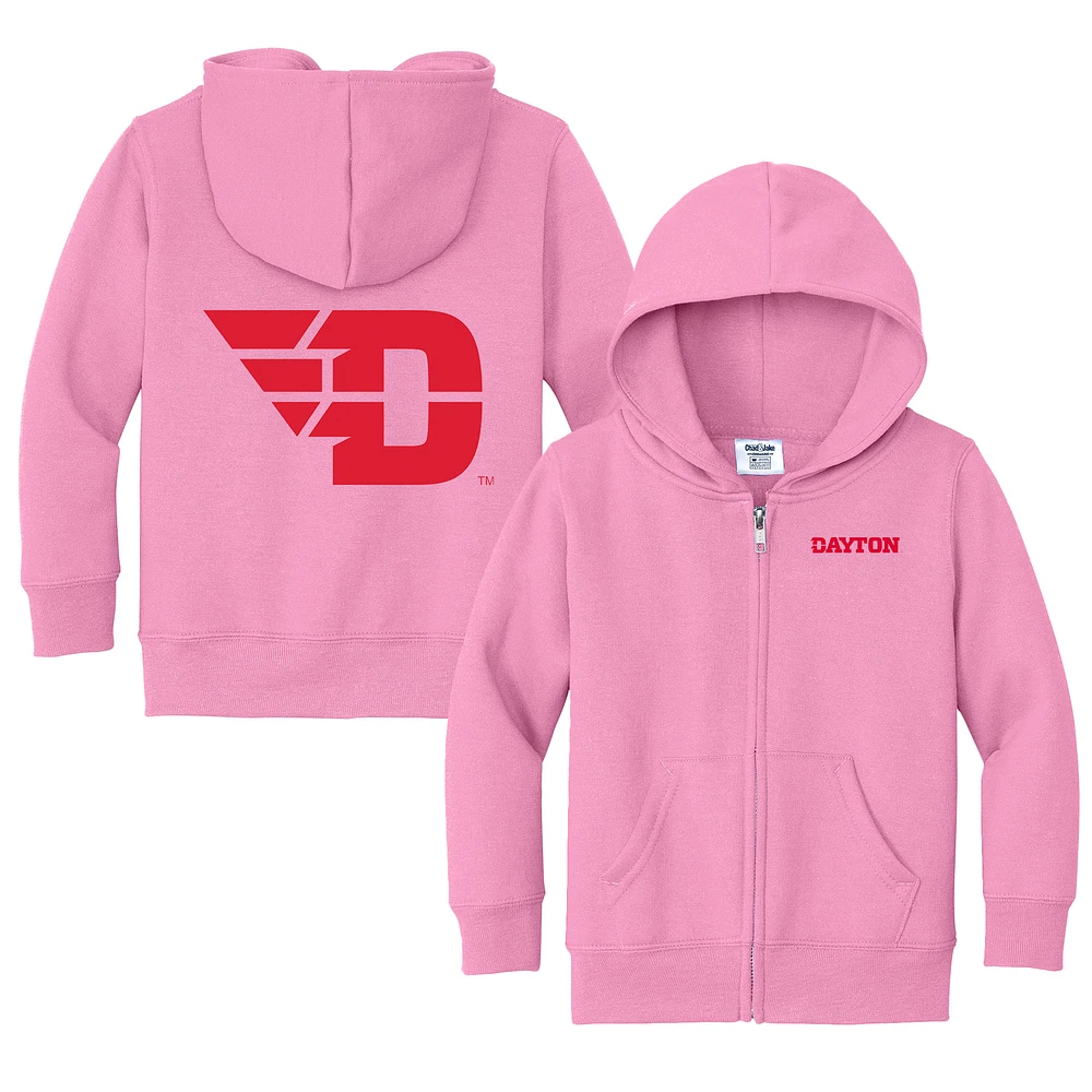 Toddler Chad & Jake Pink Dayton Flyers Logo Full-Zip Hoodie Jacket