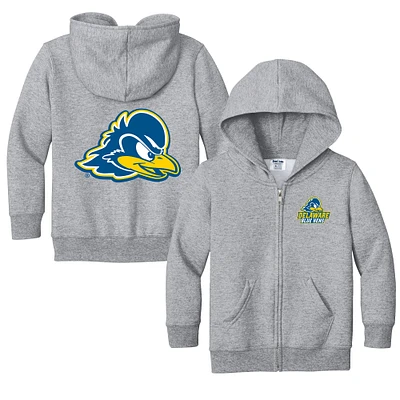 Toddler Chad & Jake Heather Gray Delaware Fightin' Blue Hens Logo Full-Zip Hoodie Jacket