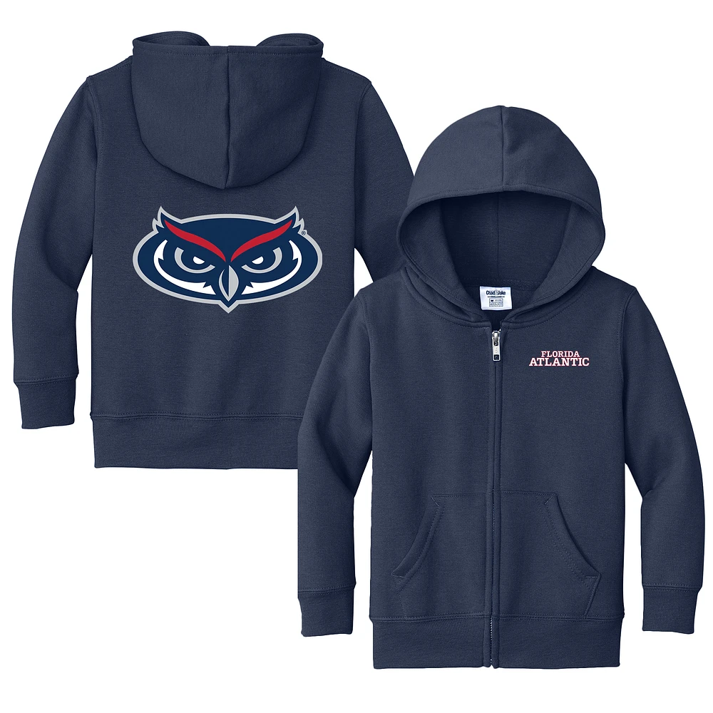 Toddler Chad & Jake Navy Florida Atlantic Owls Logo Full-Zip Hoodie Jacket