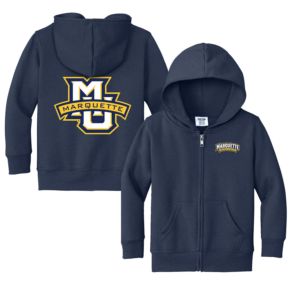 Toddler Chad & Jake Navy Marquette Golden Eagles Logo Full-Zip Hoodie Jacket