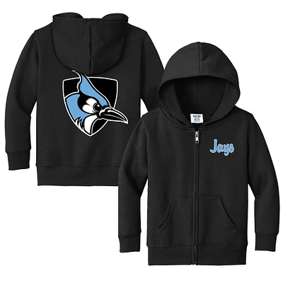 Toddler Chad & Jake Black Johns Hopkins Blue Jays Logo Full-Zip Hoodie Jacket