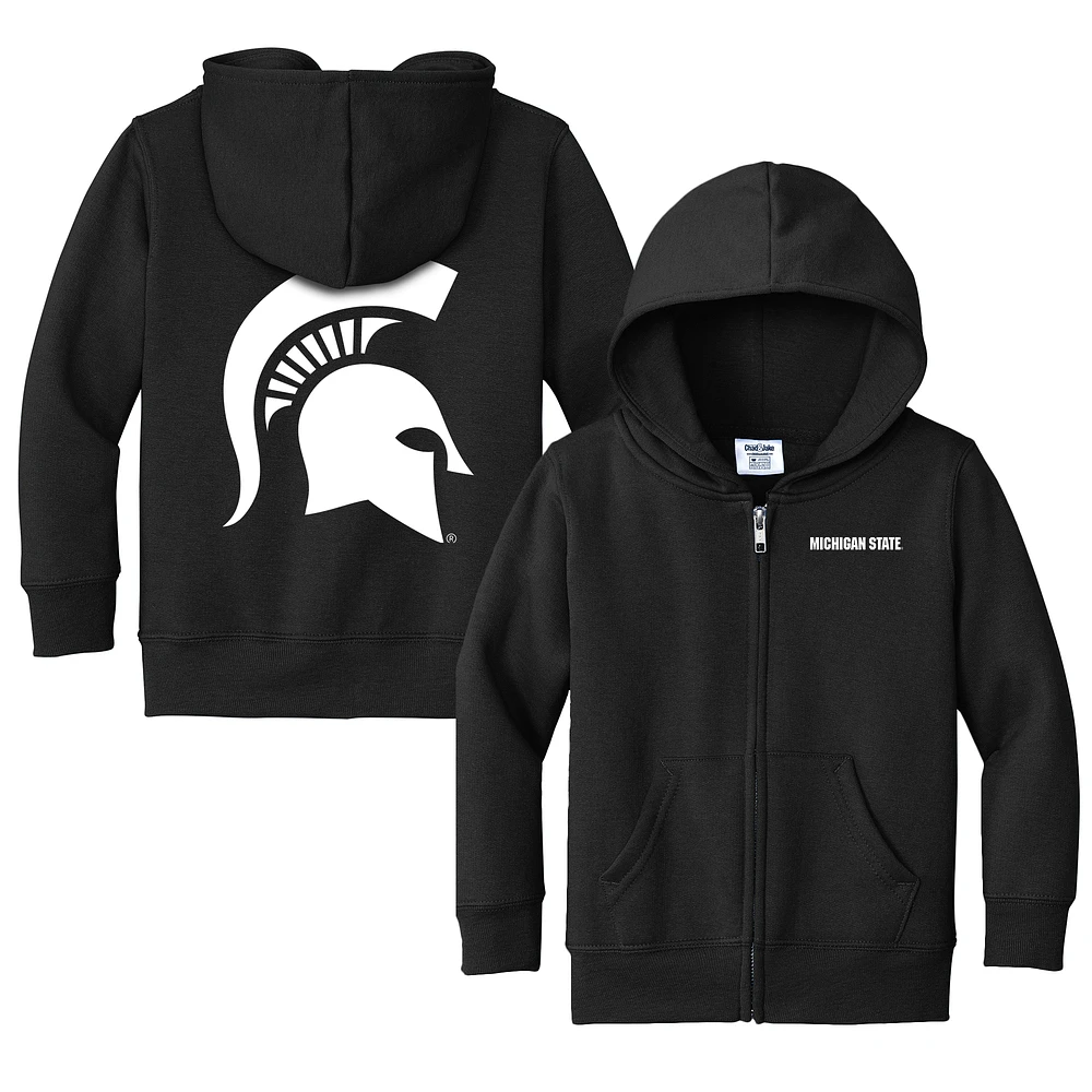Toddler Chad & Jake Black Michigan State Spartans Logo Full-Zip Hoodie Jacket