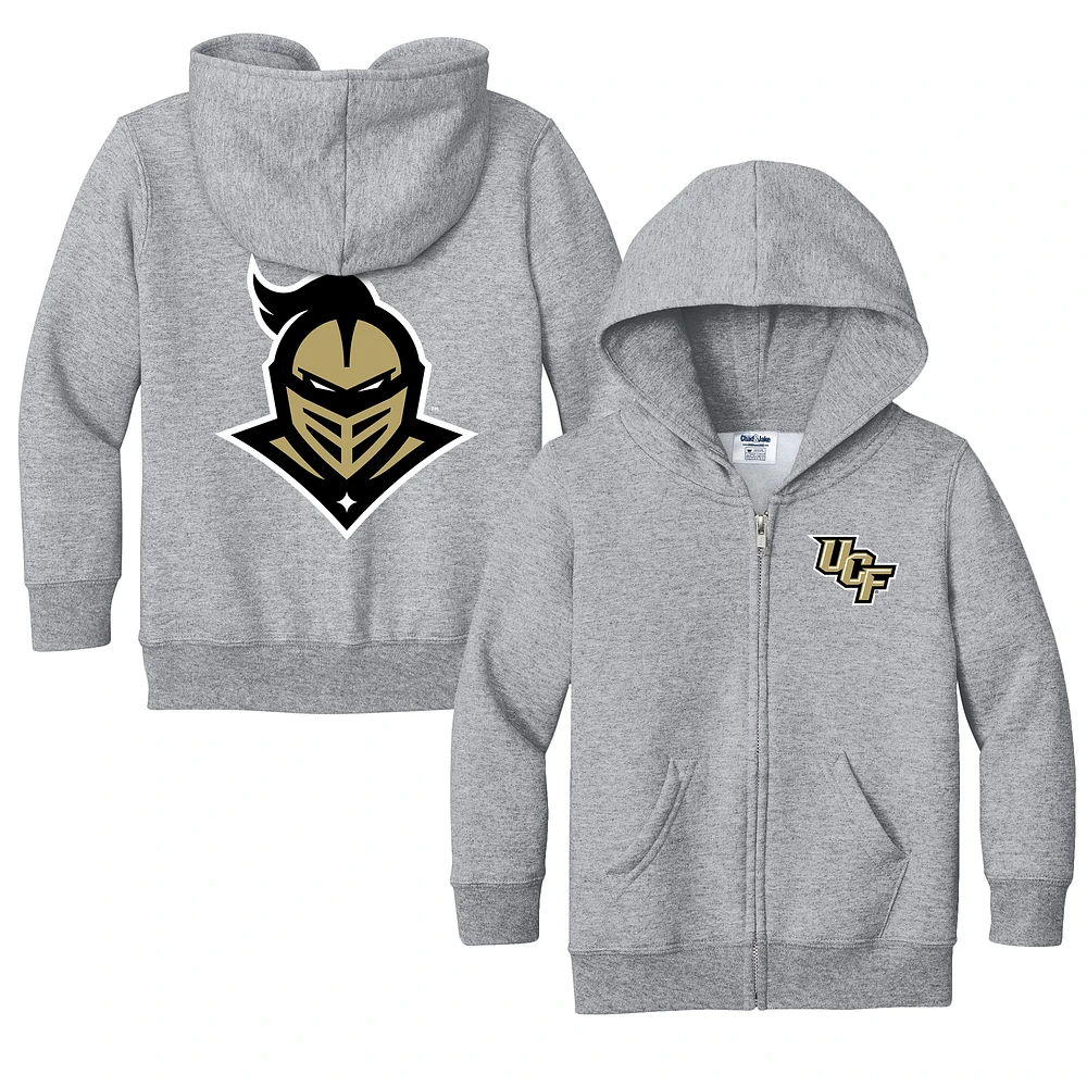 Toddler Chad & Jake Heather Gray UCF Knights Logo Full-Zip Hoodie Jacket