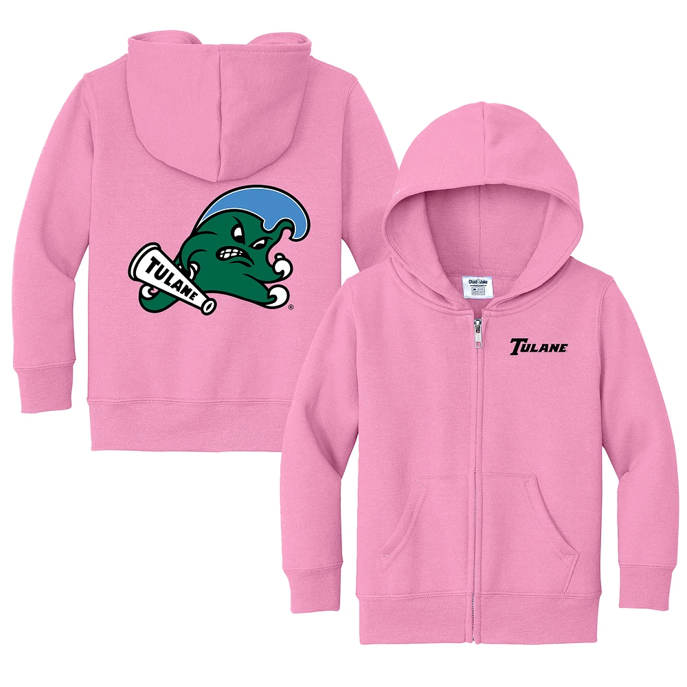 Toddler Chad & Jake Tulane Green Wave Logo Full-Zip Hoodie Jacket