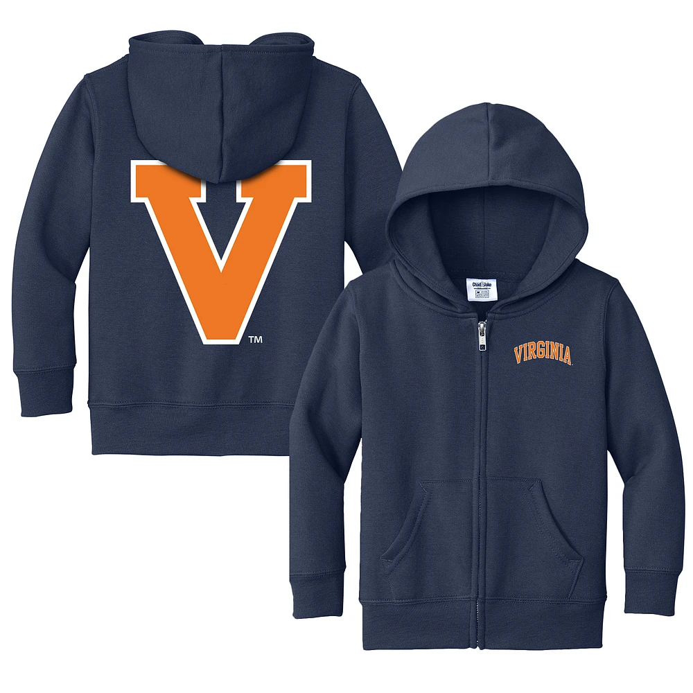Toddler Chad & Jake Navy Virginia Cavaliers Logo Full-Zip Hoodie Jacket